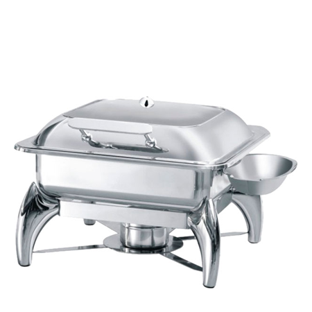 Economic Induction Square Chafing Dish - Glass Lid