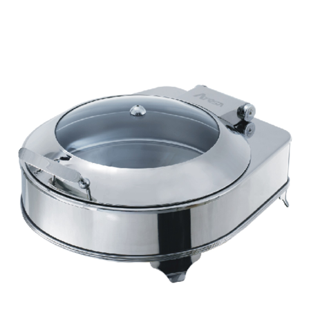 Economic Round Chafing Dish - Glass Lid